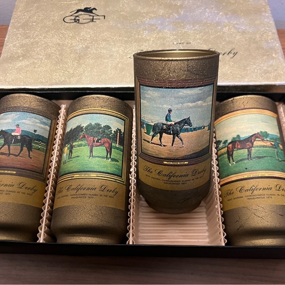 Vintage California Derby Boxed Drinkware Set - Picture 1 of 3